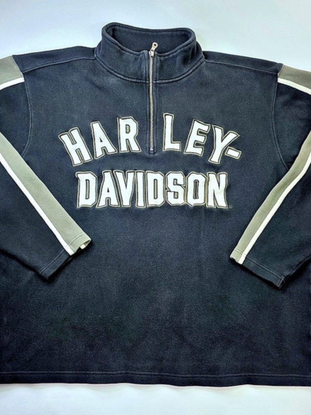 Harley-Davidson 99051-09VM Men's Black & Gray 2XL Quarter Zip